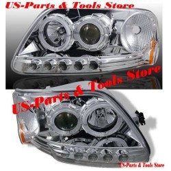 Ford F150 Expedition Scheinwerfer Projector Angeleyes LED chrom 97 - 03 02 99
