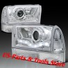 Für Ford F250 F350 Projector Scheinwerfer LED chrom 99 - 04 Excursion 1999 2004