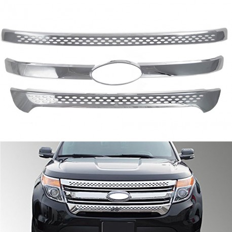 Für Ford Explorer 11 - 15 Kühlergrill Grill Frontgrill chrom Cover 2011 2015