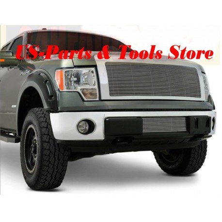 Für Ford F150 2009 - 2014 Kühlergill Aluminium poliert 09 2012rill Frontgrill Gr