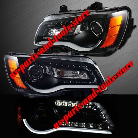 11-14 Chrysler 300 Projector Scheinwerfer CCFL Lightbar  schwarz 2011 12