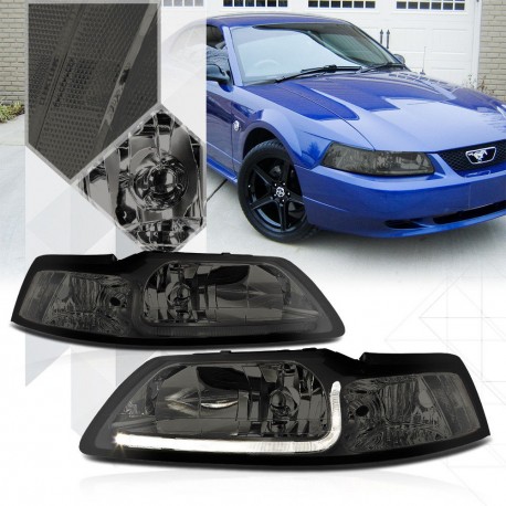 Für FORD MUSTANG 99 - 04 SCHEINWERFER Smoke DRL , LED 1999 2004 2002 2000