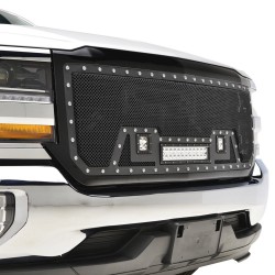Chevrolet Silverado 1500 16 - 18 Kühlergrill Offroad Grill 2018 2016 schwarz LED