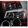 Chevrolet Silverado Avalanche 02 - 06 Scheinwerfer schwarz Angeleyes 2003 2006
