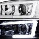 GMC Sierra Yukon Scheinwerfer Neon Tube 99 - 06 LED chrom 1999 2006 Denali 01