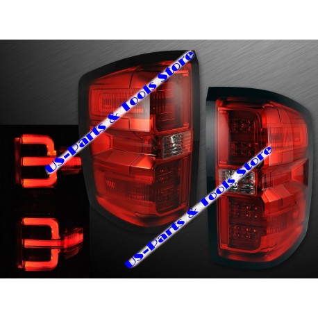 Chevrolet Silverado 2014 - 2018 LED NEON Rückleuchten rot 14 18 tail lights