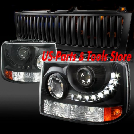 Chevrolet Silverado Tahoe Suburban 99 - 06 Projector Scheinwerfer Frontgrill 05