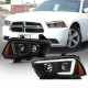 DODGE CHARGER 11 - 14 SCHEINWERFER SATZ PROJECTOR LED schwarz 2011 2014 12 13