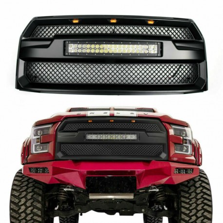 Für Ford F150 2015 - 2017 Kühlergrill Raptor Style Frontgrill Grill LED Lightbar