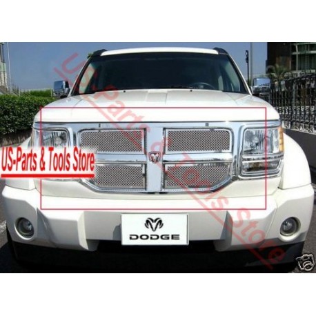 Für Dodge Nitro : Tuning Kühler Grill Edelstahl poliert Frontgrill Kühlergrill