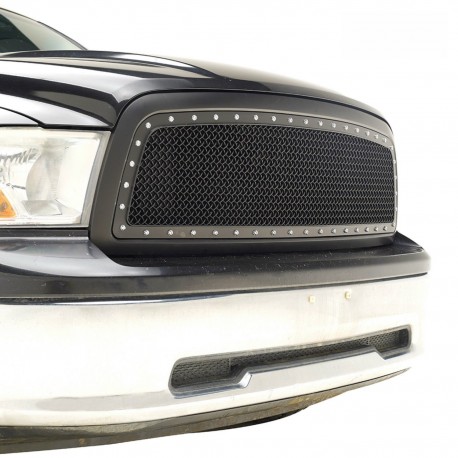 Für DODGE Ram 09 - 12 Gitter Kühlergrill schwarz Rivet Style Grill 2009 2012