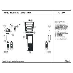 Für 10-14 Ford Mustang 2010 - 2014 Innendekor Set 19tlg. versch.Material 10 14 12 2012