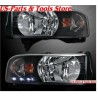 DODGE RAM 94 - 01 KLARGLAS SCHEINWERFER EINTEILIG LED Schwarz 1994 2001 1999 99