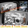 DODGE Dakota Projector Scheinwerfer Angeleyes LED Chrom 05 - 09 2005 2009 2007