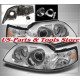 99-04 FORD MUSTANG Projector Scheinwerfer Angeleyes LED SATZ! chrom 2004 1999