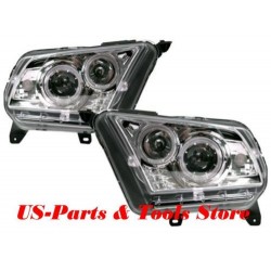 10-14 FORD MUSTANG 2010 2014 2012 2013 PROJECTOR SCHEINWERFER LED Angeleyes 10 12 13