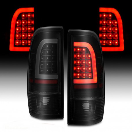 Für Ford F150 F250 F350 F450 : 97 - 07 LED Rückleuchten black 1997 2007 tube BS