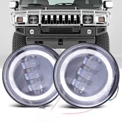 Hummer H2 Klarglas LED Tagfahrleuchten Nebelscheinwerfer Tagfahrlichter DRL Set