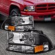 Für DODGE Dakota / Durango : Scheinwerfer klar schwarz 97 04 1998 2003 2004 98