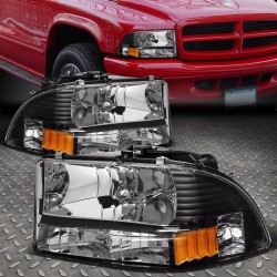Für DODGE Dakota / Durango : Scheinwerfer klar schwarz 97 04 1998 2003 2004 98