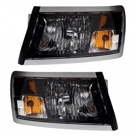 DODGE Dakota Scheinwerfer Klarglas schwarz einteilig 2008 2011 2010 2009 08 11 09