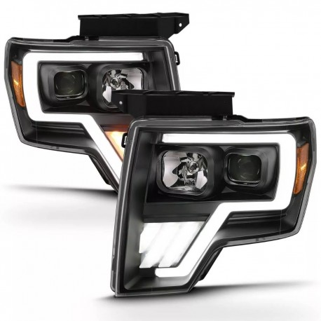 Für Ford F150 09 - 14 Projector Scheinwerfer LED Switchback Light Tube 2009 2014 black