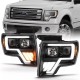 Für Ford F150 09 - 14 Projector Scheinwerfer LED Switchback Light Tube 2009 2014 black