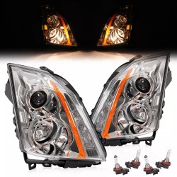 03 - 07 Cadillac CTS Projector Scheinwerfer Angeleyes chrom