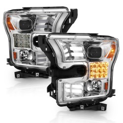 Für Ford F150 15 - 17 Projector Scheinwerfer LED Tube seq.Signal 2017 16 2015 schwarz