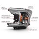 Für Ford F150 18 - 20 Projector Scheinwerfer LED Tube 2018 19 2020 chrom Halogen