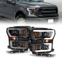 Für Ford F150 15 - 17 Projector Scheinwerfer LED Tube 2017 16 2015 schwarz 2016