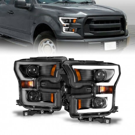 Für Ford F150 15 - 17 Projector Scheinwerfer LED Tube 2017 16 2015 schwarz 2016
