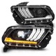 Für FORD MUSTANG 2013 - 2014 Voll LED SCHEINWERFER seq. LED Blinker 13 14 black