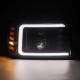 Für Ford Bronco F150 F250 F350 92 96 Alpharex Pro Projector Scheinwerfer alpha black
