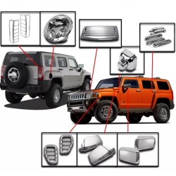 Hummer H3 Chrom Stylingset 24 teilig! NEU! Türgriffe Spiegel Rückleuchten Cover