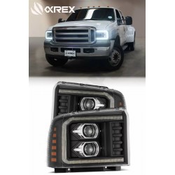 Für Ford F250 F350 F450 05 07 : Alpharex LUXX LED Projector Scheinwerfer black 2007