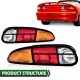 93-02 Chevrolet Camaro Klarglas Rückleuchten chrom 1993 2002 1998 97 99 01