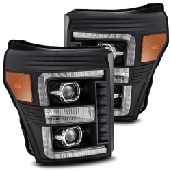 Für Ford F250 F350 F450 11 16 : Alpharex LUXX LED Projector Scheinwerfer alpha black 2011