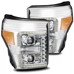 Für Ford F250 F350 F450 11 16 : Alpharex LUXX LED Projector Scheinwerfer chrom 2011