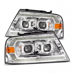 Für Ford F150 04 08 : Alpharex LUXX LED Projector Scheinwerfer 2004 2008 chrom