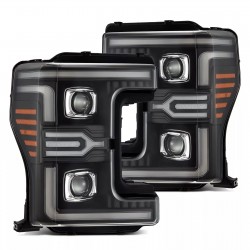 Für Ford F250 F350 F450 17 19 Alpharex LUXX LED Projector Scheinwerfer 2019 Alpha Black