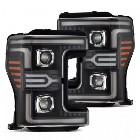 Für Ford F250 F350 F450 17 19 Alpharex LUXX LED Projector Scheinwerfer 2019 Alpha Black