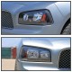 06-10 DODGE CHARGER SCHEINWERFER einteilig Blinker SATZ schwarz 08 2009 2010