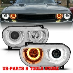 08-14 DODGE CHALLENGER SCHEINWERFER Angeleyes SATZ PROJECTOR CCFL 2008 2012 C