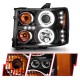 GMC Sierra Projector Scheinwerfer SMD Angeleyes LED 07 - 13 black 2007 2013 2008