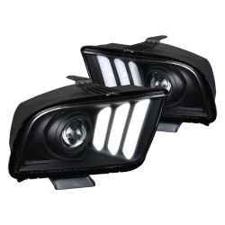 05-09 FORD MUSTANG 2005 - 09 PROJECTOR SCHEINWERFER schwarz 2005 2009 08 2008 LED