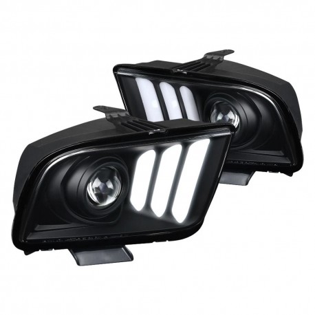 05-09 FORD MUSTANG 2005 - 09 PROJECTOR SCHEINWERFER schwarz 2005 2009 08 2008 LED