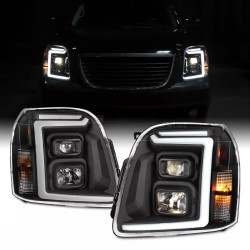 GMC Yukon Projector Scheinwerfer LED Tube 07 - 14 Denali chrom 2007 2014 2013
