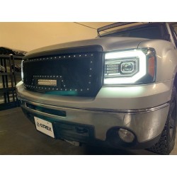 GMC Sierra Alpharex Projector Scheinwerfer Neon Tube LED 07 - 13 2007 2013 chrom