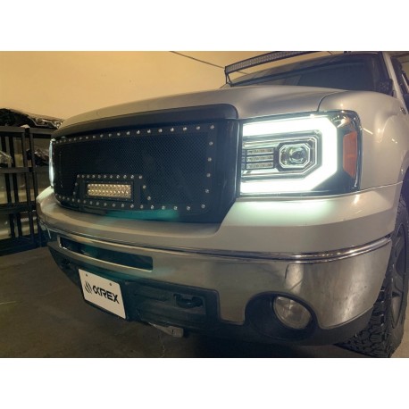 GMC Sierra Alpharex Projector Scheinwerfer Neon Tube LED 07 - 13 2007 2013 chrom